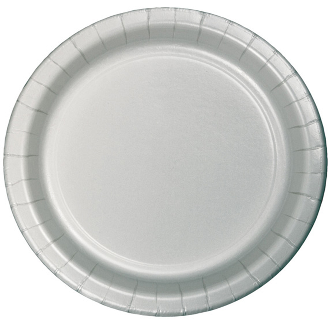 Shimmering Silver Party Supplies - Silver Tableware Range Assorted Wedding Party - Picture 2 of 5