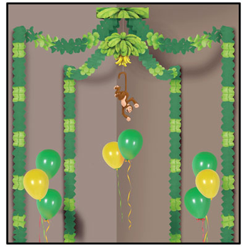 Jungle Monkey Party Supplies Canopy Safari Birthday Decorations