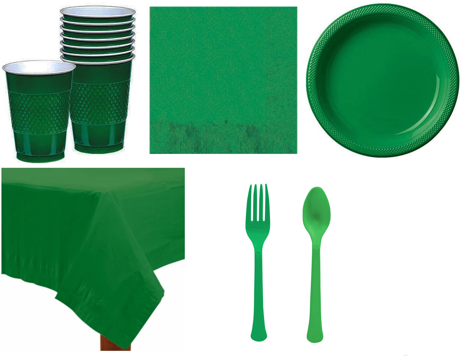 Festive Green Party Supplies You Choose Festive Green Tableware Range