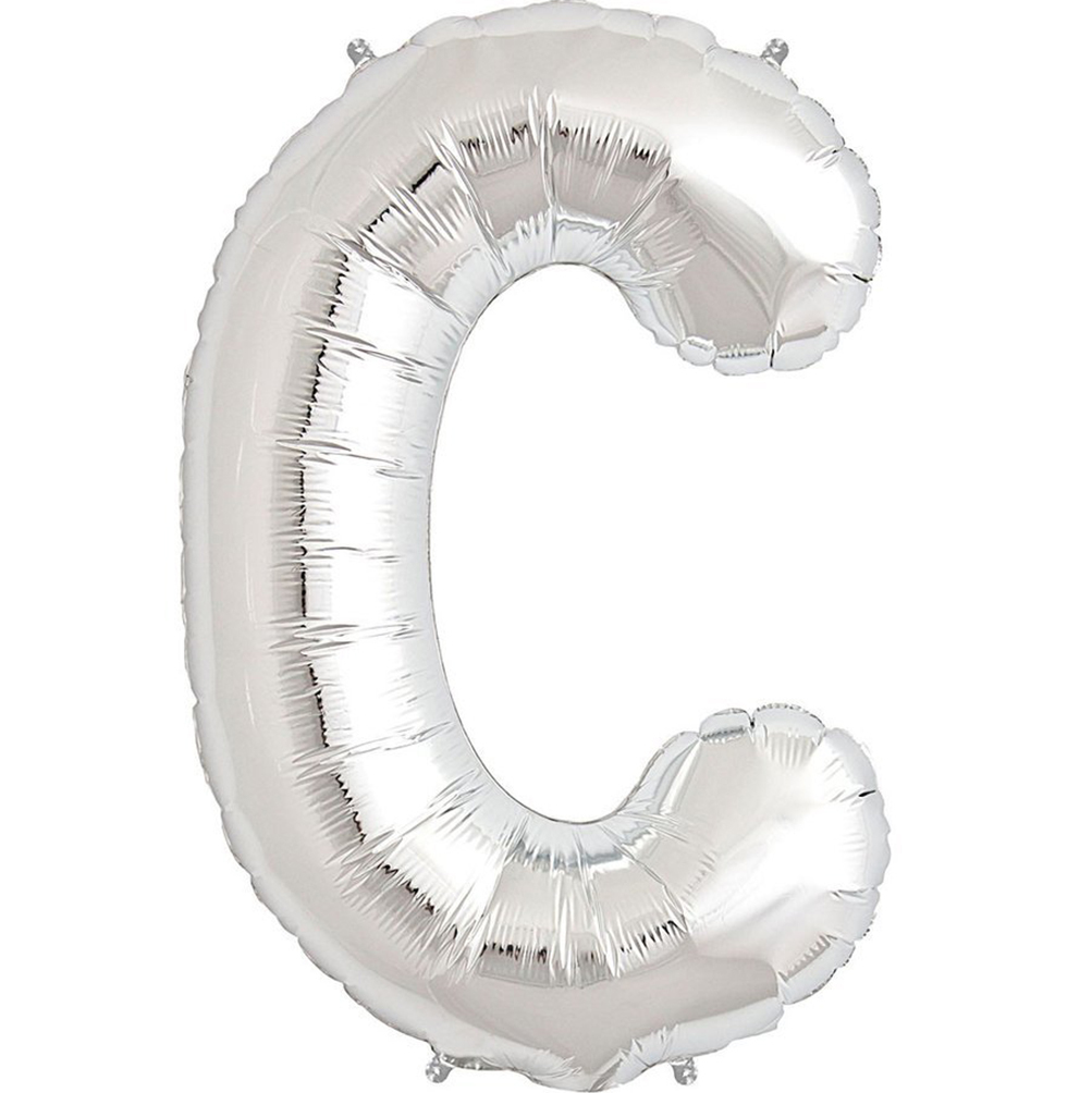 Silver Balloon Party Supplies - Large Letters A-Z 86cm Foil Shiny Balloons - Picture 5 of 28