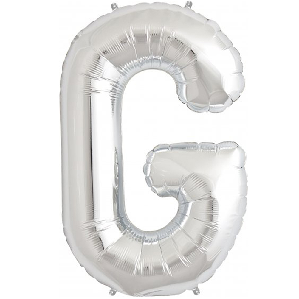 Silver Balloon Party Supplies - Large Letters A-Z 86cm Foil Shiny Balloons - Picture 9 of 28
