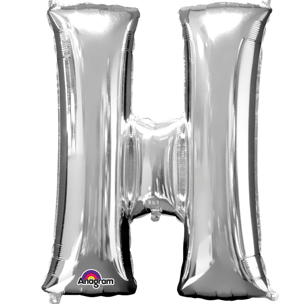 Silver Balloon Party Supplies - Large Letters A-Z 86cm Foil Shiny Balloons - Picture 10 of 28
