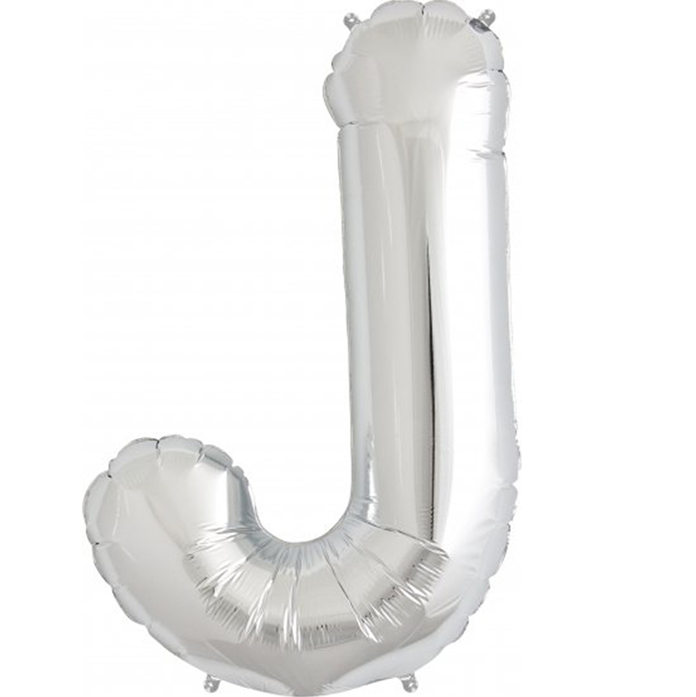 Silver Balloon Party Supplies - Large Letters A-Z 86cm Foil Shiny Balloons - Picture 12 of 28