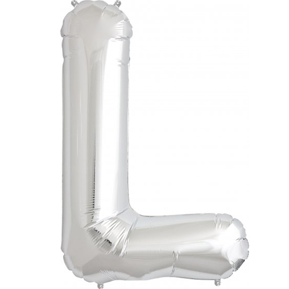 Silver Balloon Party Supplies - Large Letters A-Z 86cm Foil Shiny Balloons - Picture 14 of 28