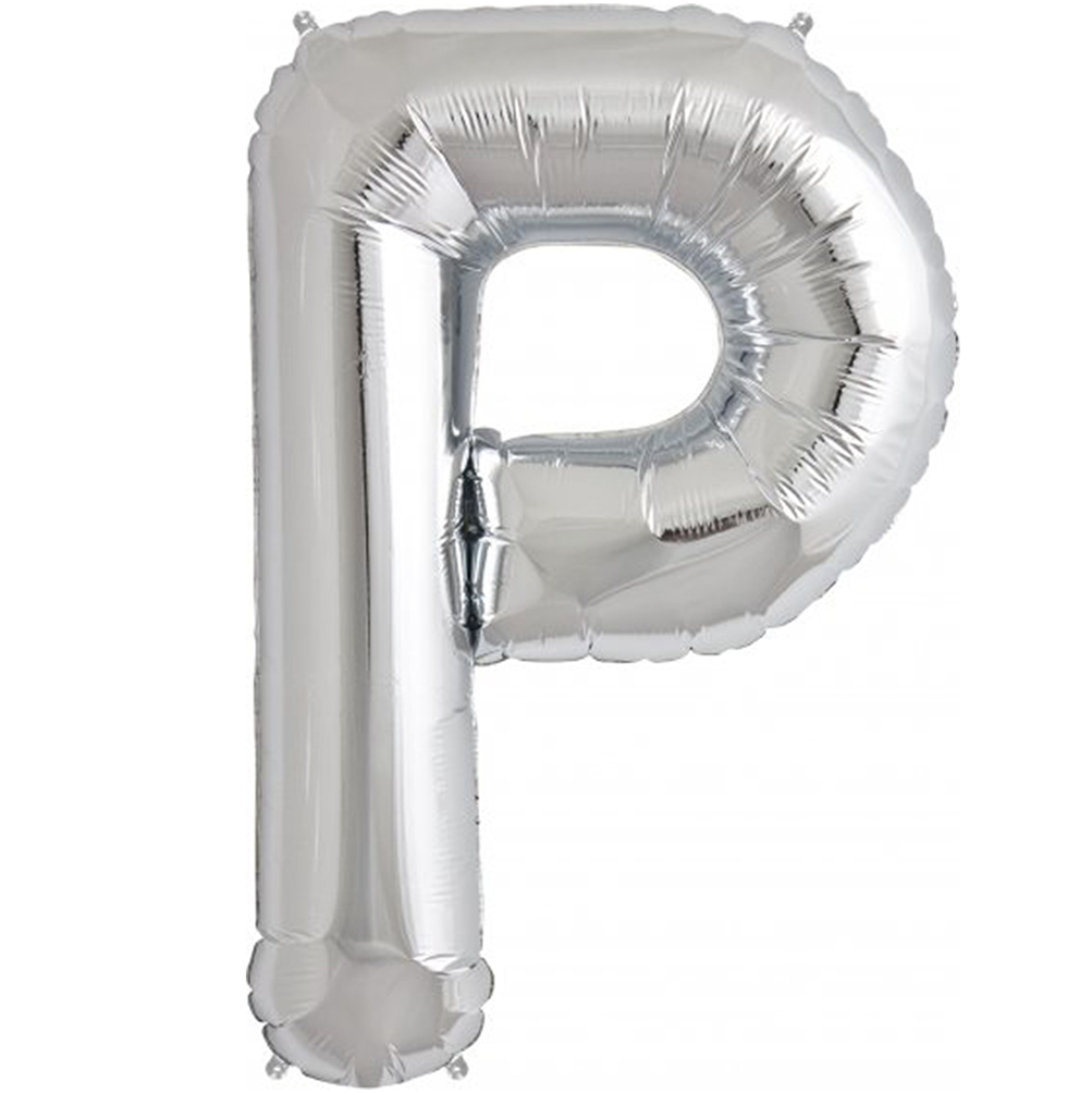 Silver Balloon Party Supplies - Large Letters A-Z 86cm Foil Shiny Balloons - Picture 18 of 28