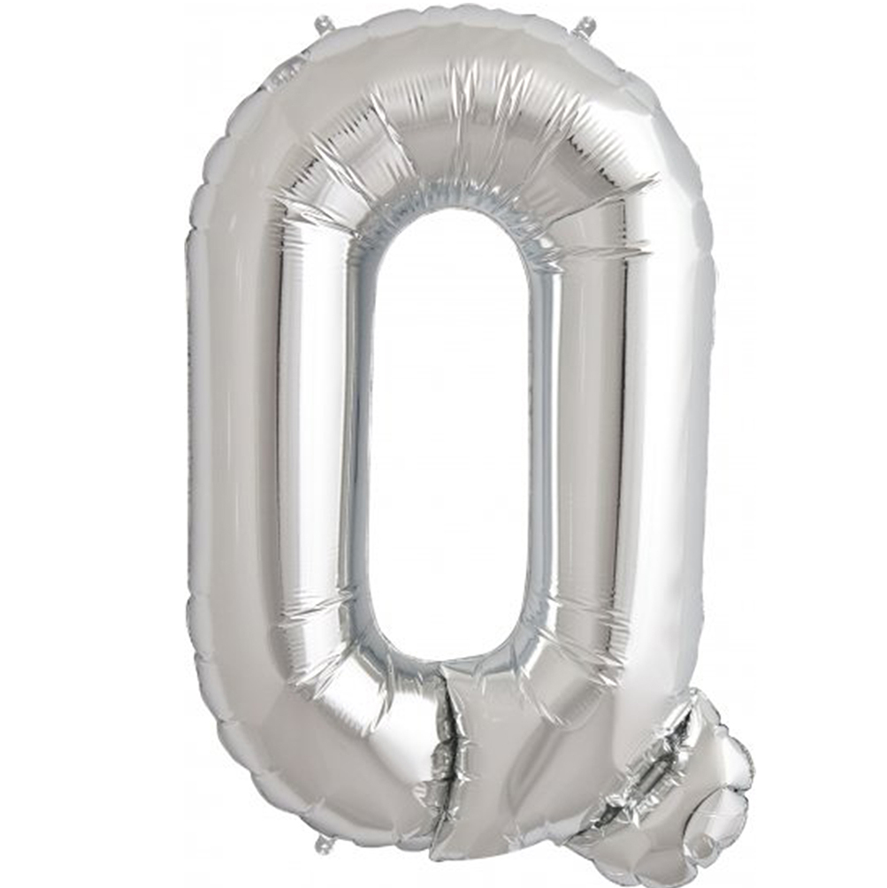 Silver Balloon Party Supplies - Large Letters A-Z 86cm Foil Shiny Balloons - Picture 19 of 28