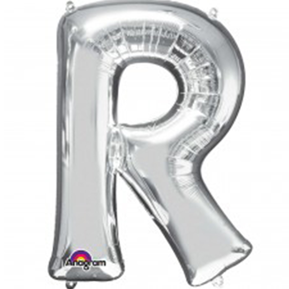 Silver Balloon Party Supplies - Large Letters A-Z 86cm Foil Shiny Balloons - Picture 20 of 28