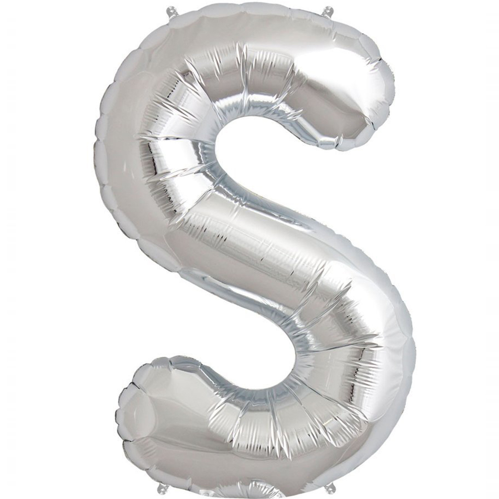 Silver Balloon Party Supplies - Large Letters A-Z 86cm Foil Shiny Balloons - Picture 21 of 28