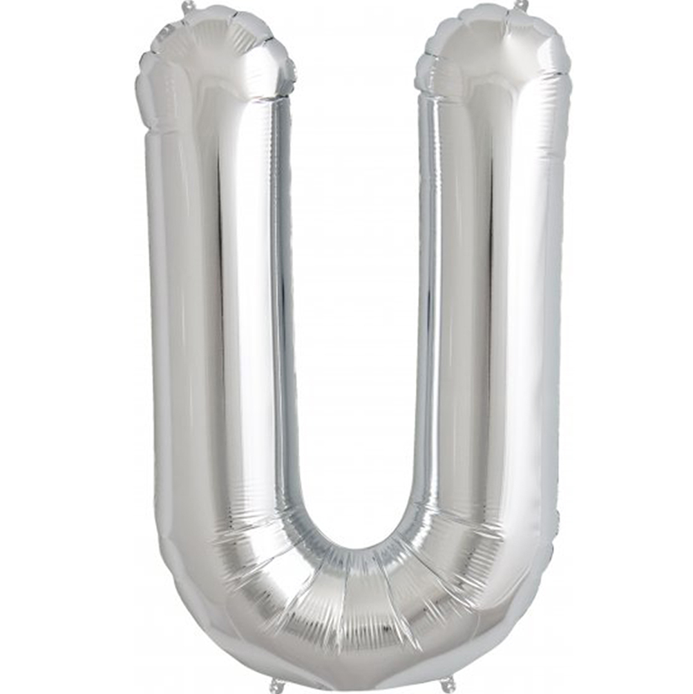 Silver Balloon Party Supplies - Large Letters A-Z 86cm Foil Shiny Balloons - Picture 23 of 28