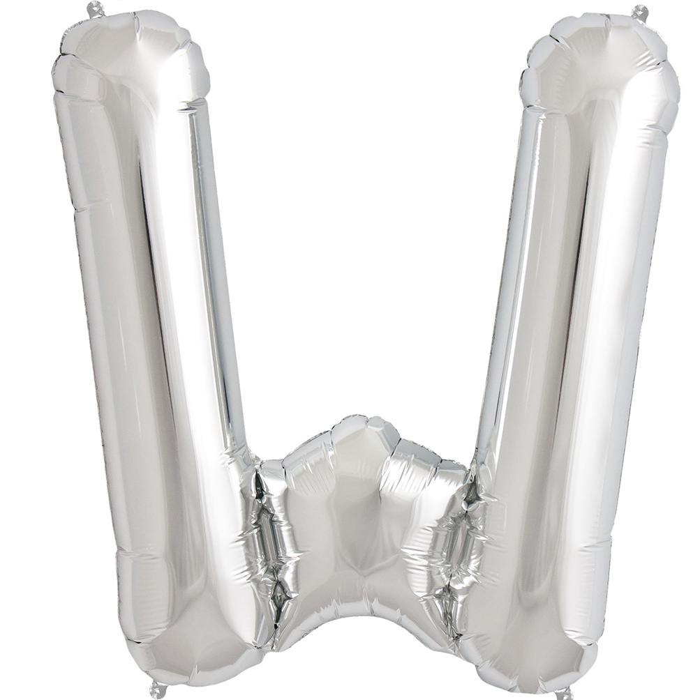 Silver Balloon Party Supplies - Large Letters A-Z 86cm Foil Shiny Balloons - Picture 25 of 28