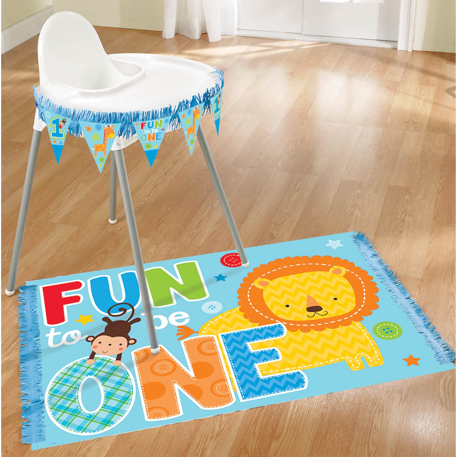 Fun To Be One Boy High Chair Kit Perfect Party Supplies