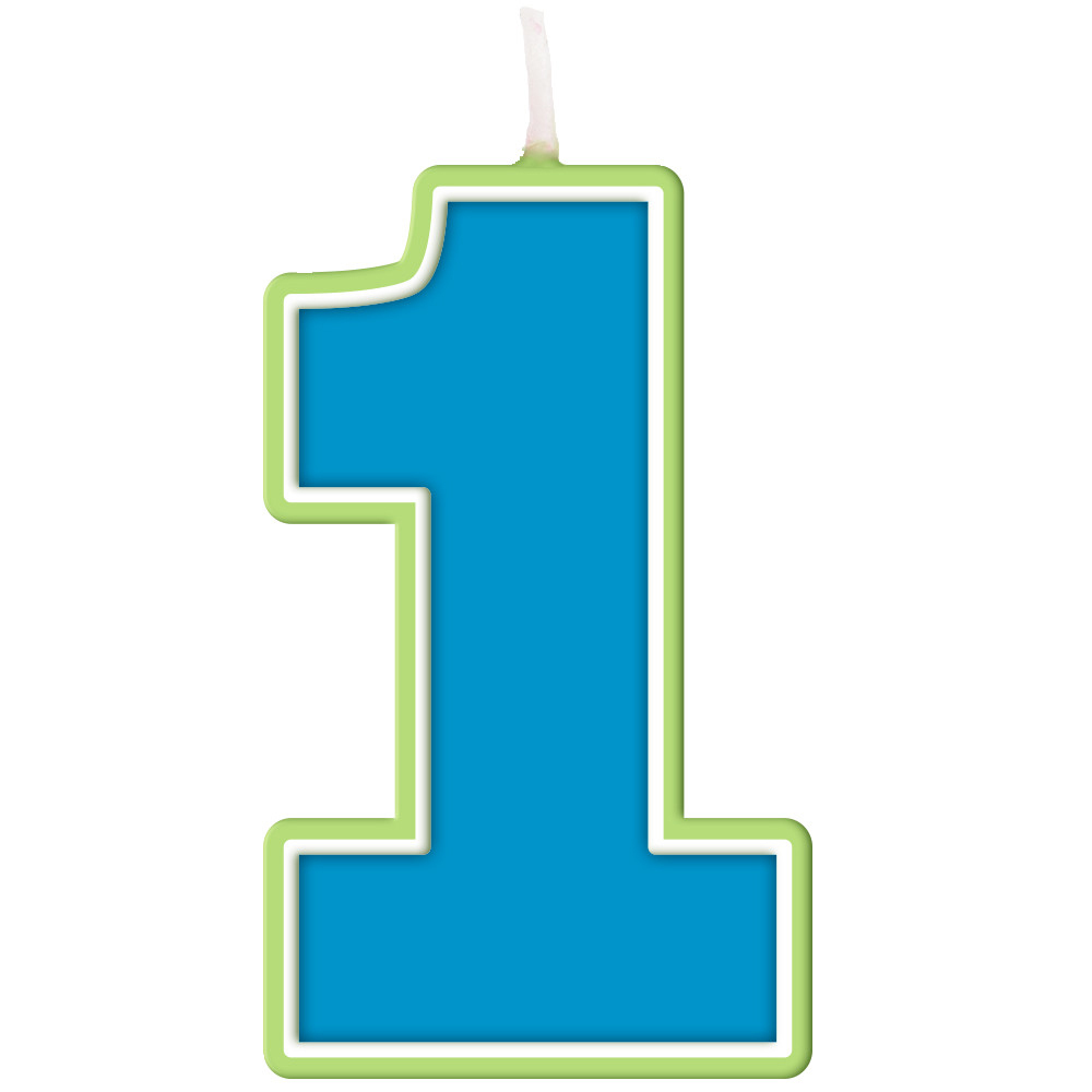 1st Birthday Boy Party Supplies Blue Number 1 Candle 39938290252 | eBay