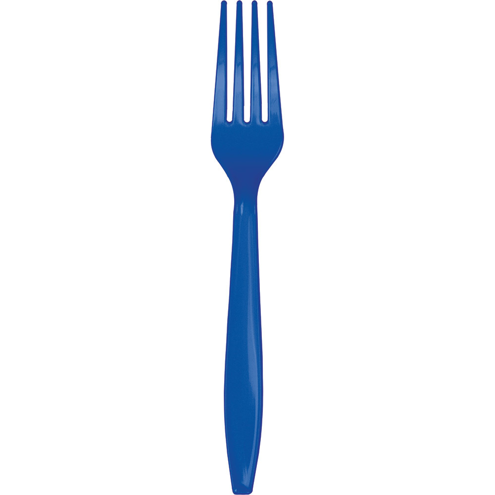 Cobalt Blue Party Supplies Solid Plain Tableware Plates Cups Tablecover Cutlery - Picture 2 of 7