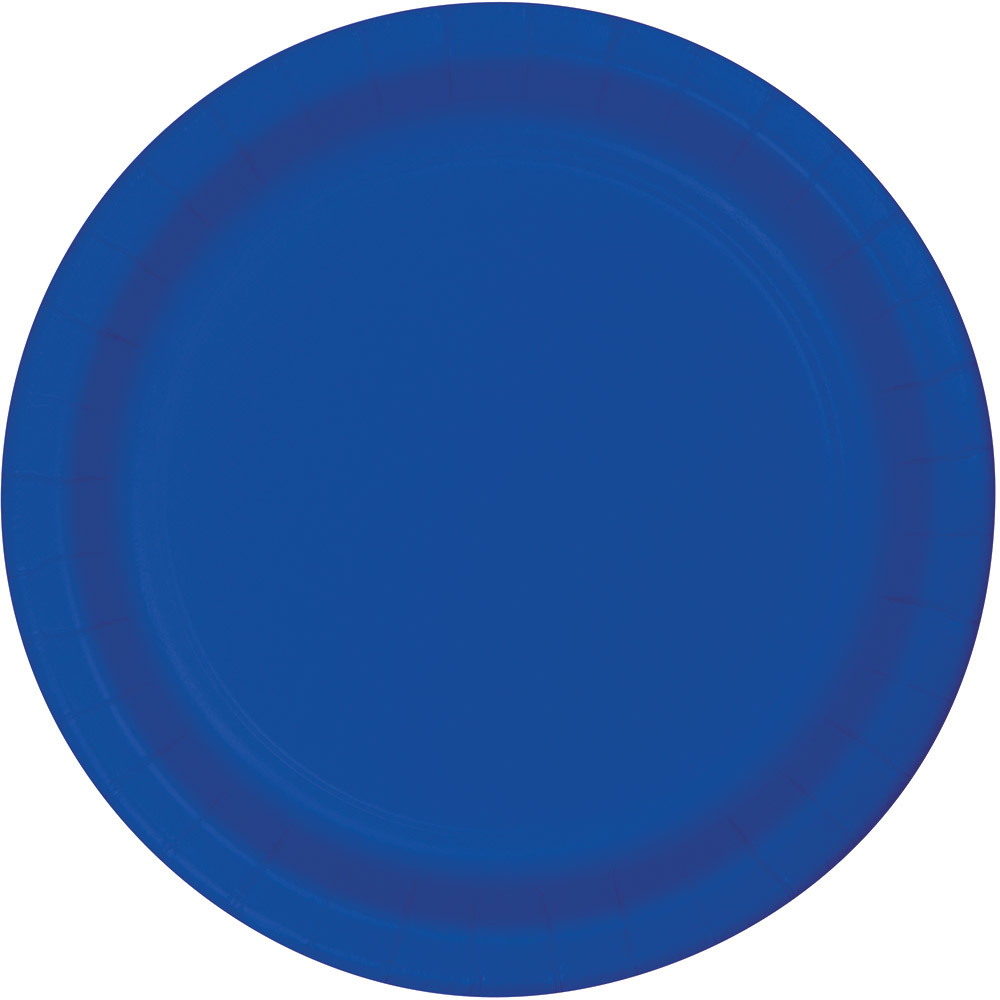 Cobalt Blue Party Supplies Solid Plain Tableware Plates Cups Tablecover Cutlery - Picture 7 of 7