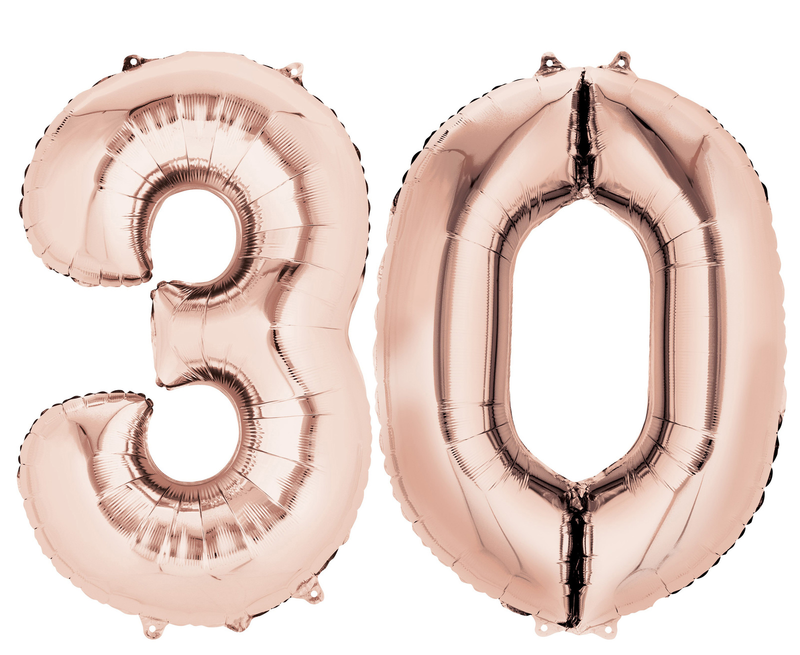Large Rose Gold Number Foil Balloons 86cm approx. Numbers 0 - 9 18 21 30 40 & 50 - Picture 14 of 18