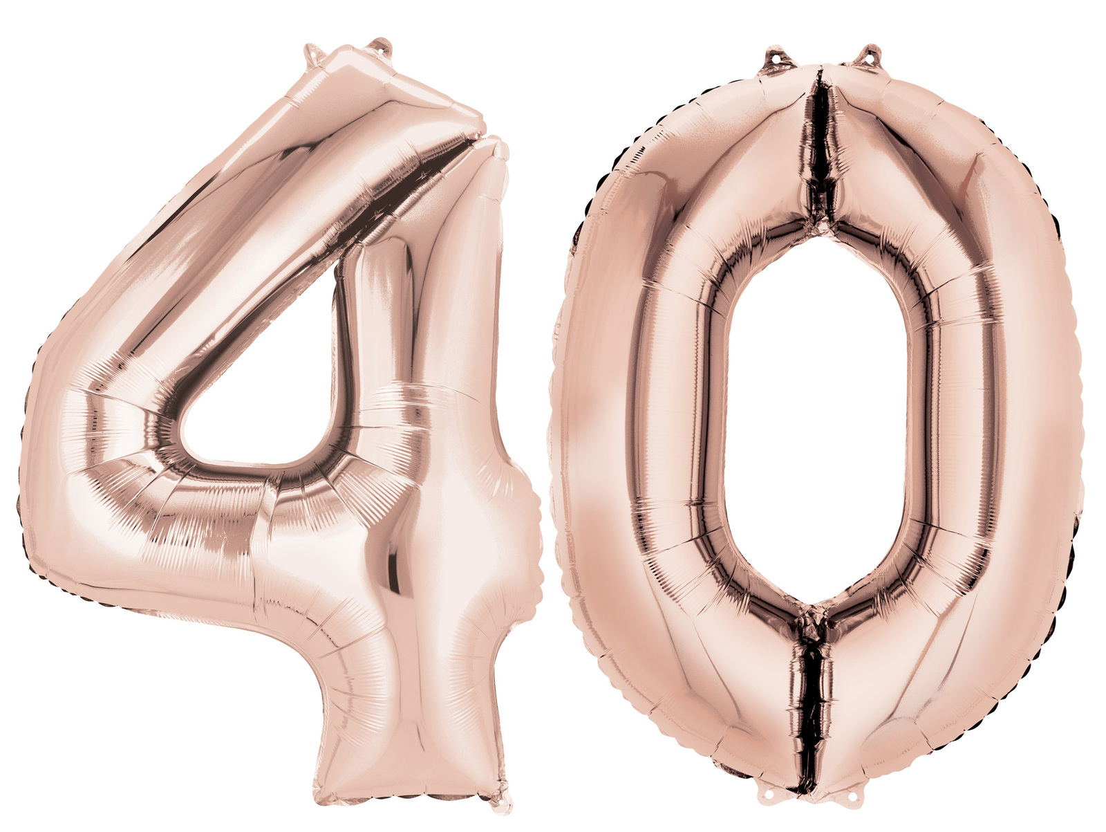 Large Rose Gold Number Foil Balloons 86cm approx. Numbers 0 - 9 18 21 30 40 & 50 - Picture 15 of 18