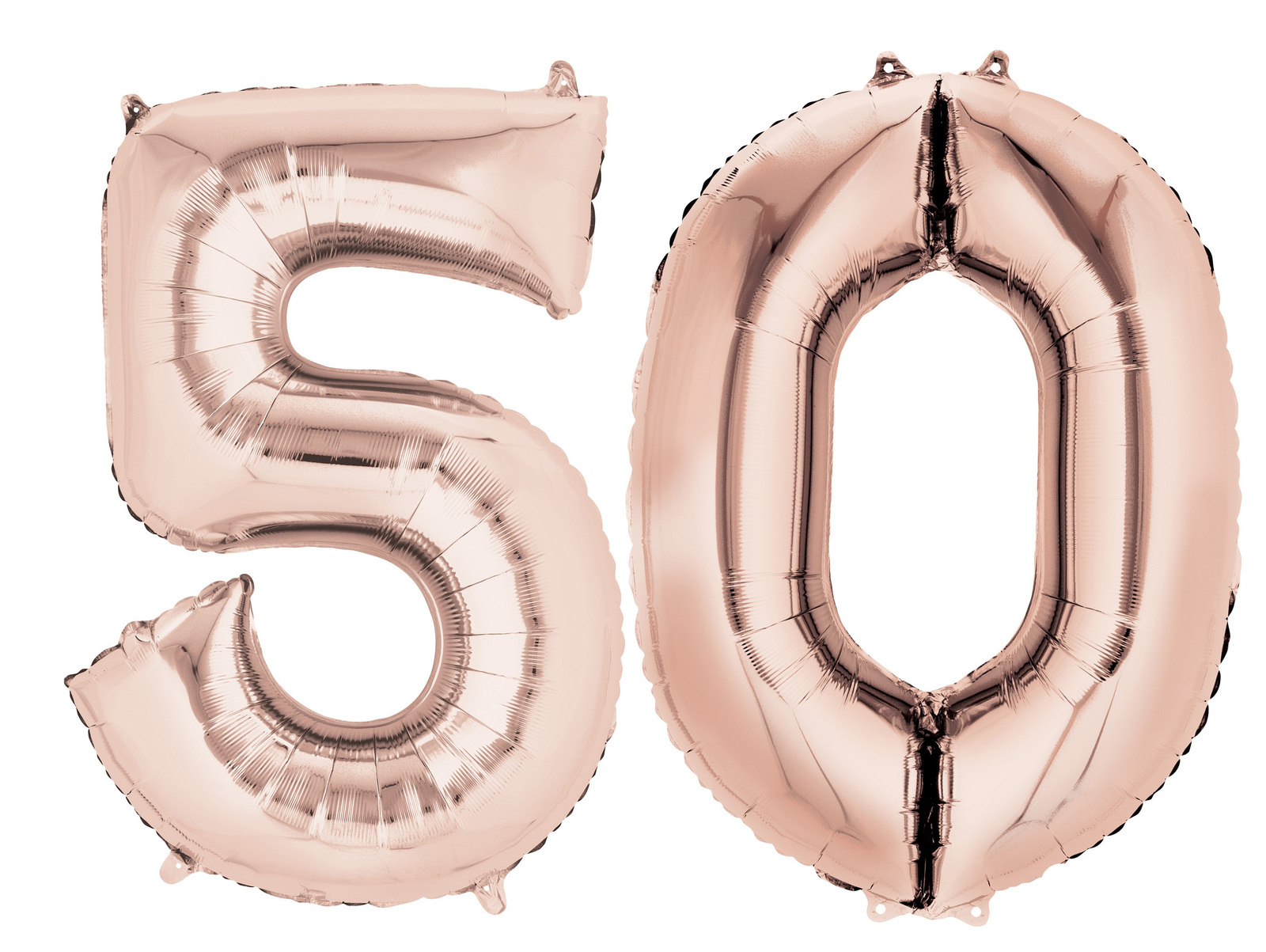 Large Rose Gold Number Foil Balloons 86cm approx. Numbers 0 - 9 18 21 30 40 & 50 - Picture 16 of 18
