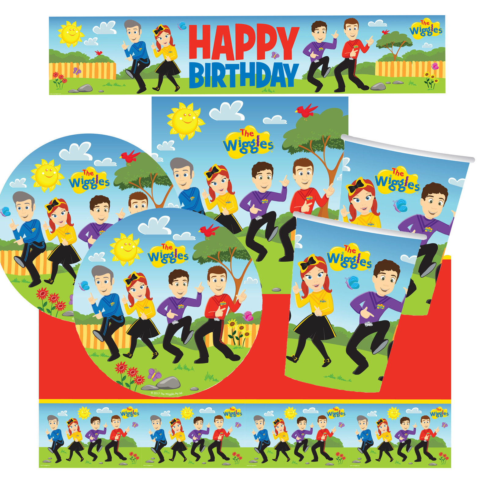 The Wiggles Birthday Nakins13 x 13 Party Supplies New Factory Sealed 2003 16ct 