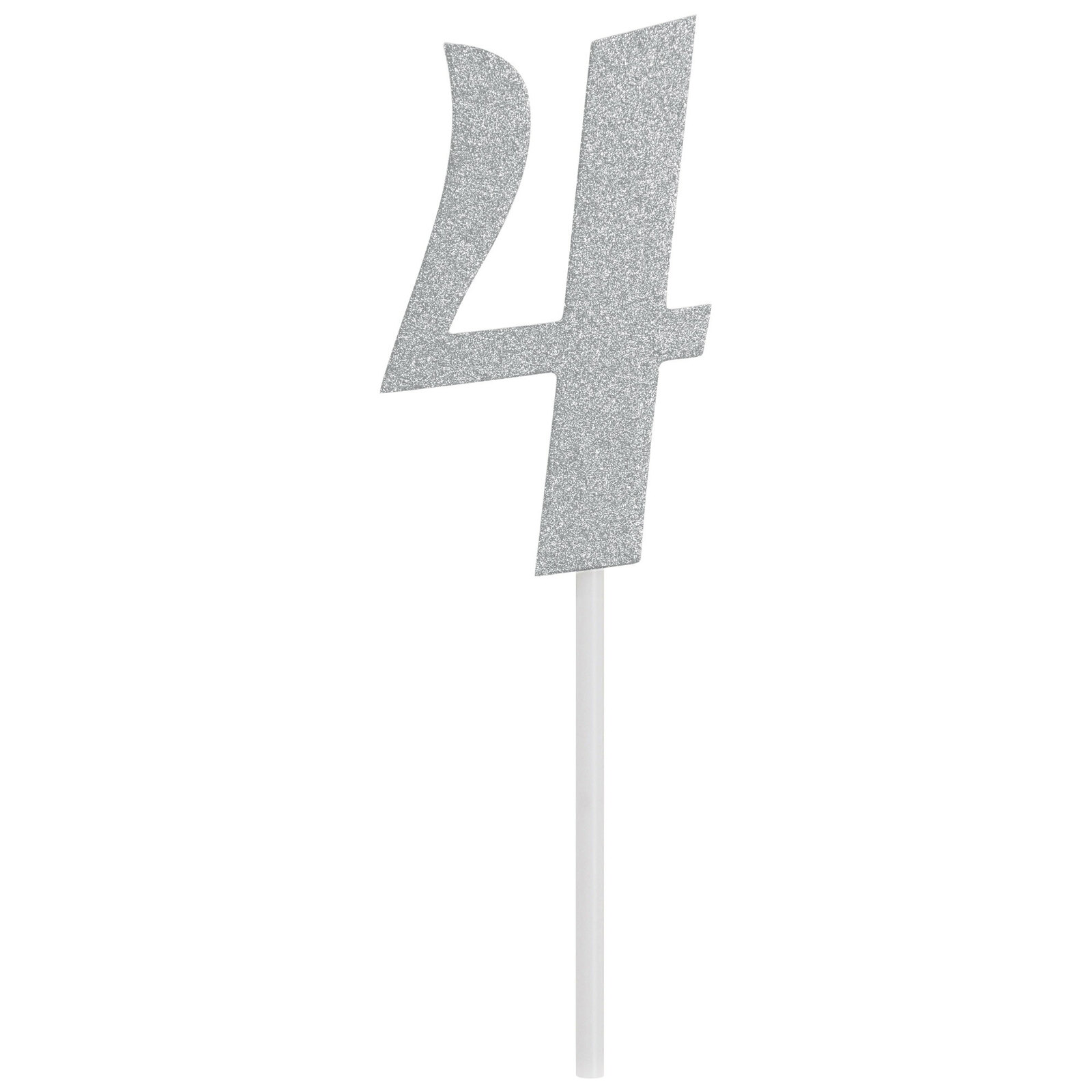 Silver Glitter Party Cake Toppers 0-9 Numbers & Script Ages Thirty Forty Fifty.. - Picture 5 of 16