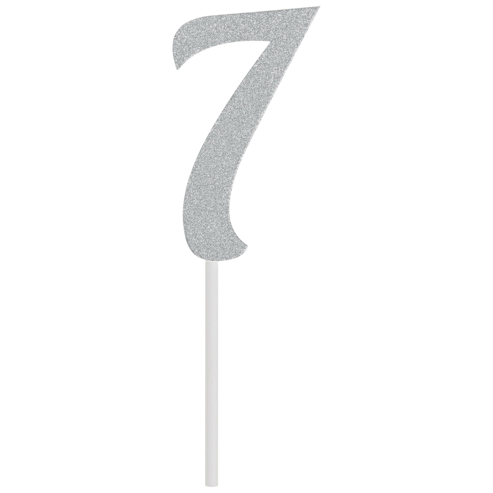 Silver Glitter Party Cake Toppers 0-9 Numbers & Script Ages Thirty Forty Fifty.. - Picture 8 of 16