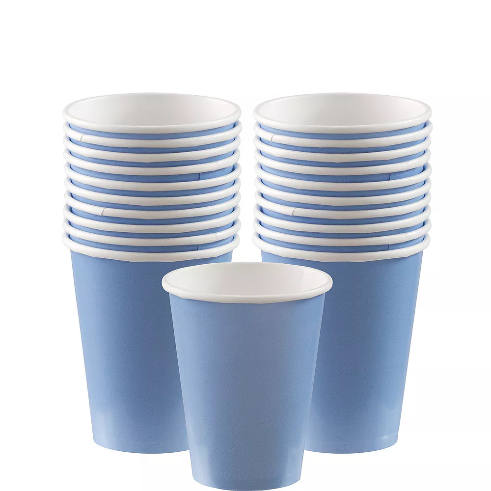 Pastel Blue Party Supplies Paper Cups 20 Pack Perfect Party Supplies