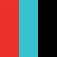 Red, Caribbean blue, Black (Sempertex)