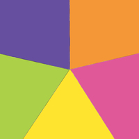 Assort 5 Tropical Assort purple, orange, green, yellow, pink (Qualatex)
