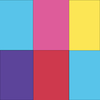 Assort Tropical Blue yellow red purple pink (Qualatex)