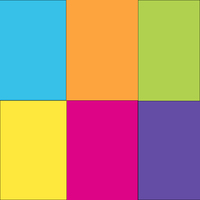 Assort Tropical 6 Blue Orange Kiwi Yellow Magenta Purple (Qualatex)