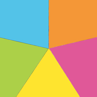 Assort 5 Blue Orane Yellow Magenta Green (Qualatex)