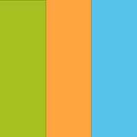 Assort 3 Green Orange Blue (Qualatex)