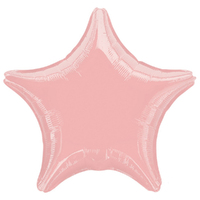 Metallic Pearl Pastel Pink Star Shape Foil Balloon