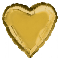 Gold Heart Shaped Foil Balloon