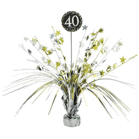 Sparkling Celebration 40th Birthday Centerpiece Spray Decoration