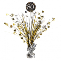 Sparkling Celebration 80th Birthday Centerpiece Spray Decoration