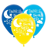 Baby Shower Twinkle Little Star Latex Balloons 15 Pack