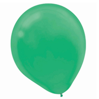 Festive Green Latex Balloons 15 Pack