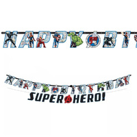 Marvel Avengers Powers Unite Jumbo Add-An-Age Letter Banner & Mini Banner