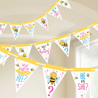 Baby Shower What Will It Bee? Paper Pennant Banner