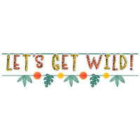 Get Wild Jungle Ribbon Banner Kit 2 Pack