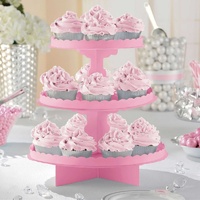 Pink Cupcake Treat Stands 3 Tier 