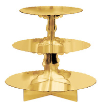 Gold Treat Cupcake Stand 3 Tier