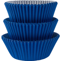 Bright Royal Blue Cupcake Cases Baking Cups 75 Pack