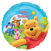 Winnie the Pooh Bear & Friends Happy Birthday Round Foil Balloon