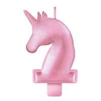 Enchanted Unicorn Metallic Birthday Candle