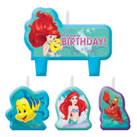 The Little Mermaid Ariel Dream Big Birthday Candle Set 4 Pack