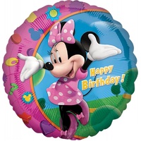 Minnie Mouse Happy Birthday Round Foil Balloon 