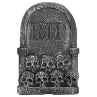 Halloween Cemetery RIP Skulls Tombstone Styrofoam Decoration