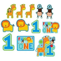 1st Birthday Blue Wild One Cutouts 12 pack