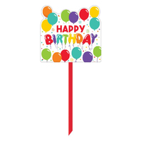 Happy Birthday Balloon Bash Yard Sign